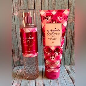 BBW Gingham Gorgeous Fragrance Mist and Body Cream. Brand New.
